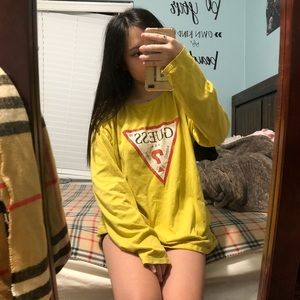 [ SOLD ] UO GUESS Logo L/S Tee